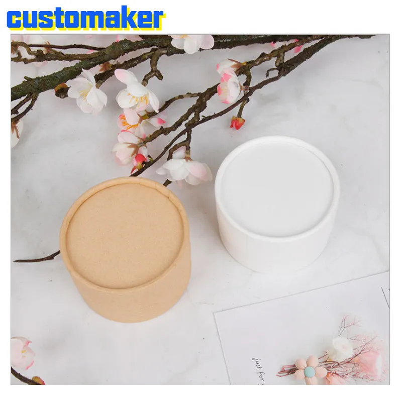 30pcs ECO Food Grade Environmental Protection Kraft Canister Tea Packaging Food,Nut Cylinder Gift ,Present,Blam Storage