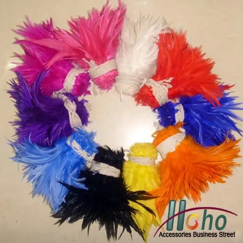 Natural Feather Mixed Color 4-6\'\' 200pcs/lot Schlappen Rooster Hackle Feathers  Loose Real Chicken Feathers,11colours for choice