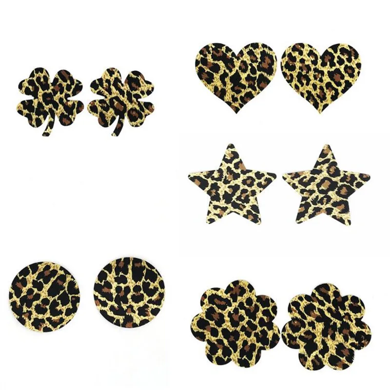 

Sexy experience 50 pairs (100Pcs) / Leopard Pasties Nipple Covers 5colors