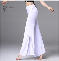 Womem Dance practice clothes Belly Dance Costume modal fabric dance pants lady Long Pants black white split trousers dancewear