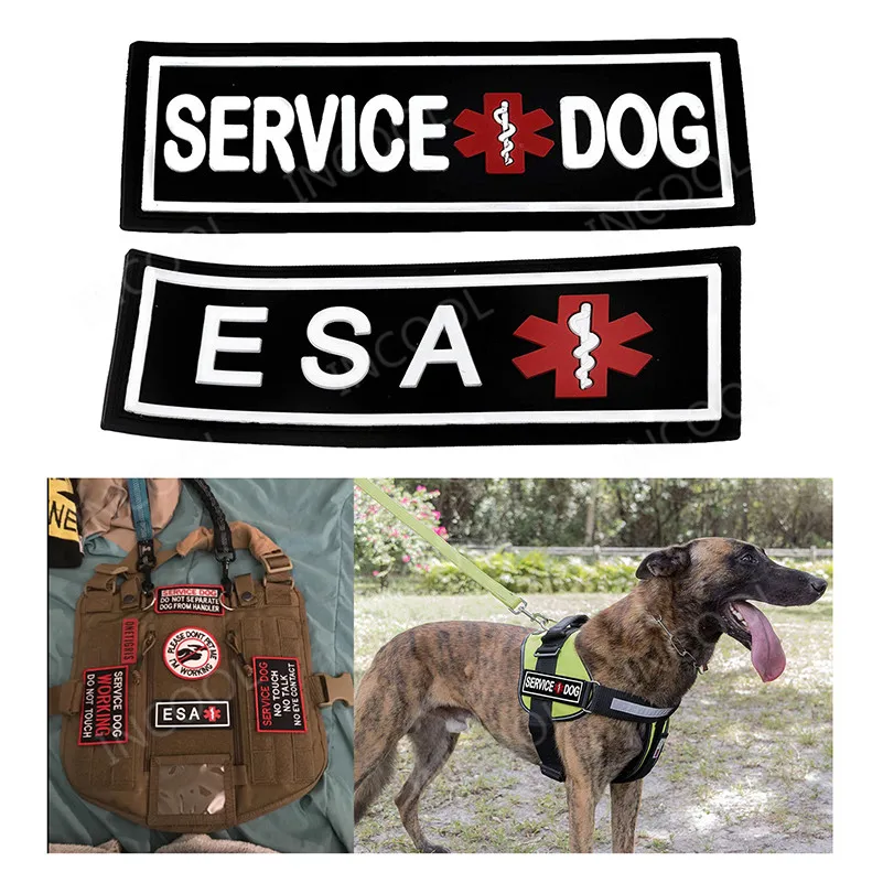 Parche PVC para perro de servicio – insignia goma arnes tactico - imagen 2