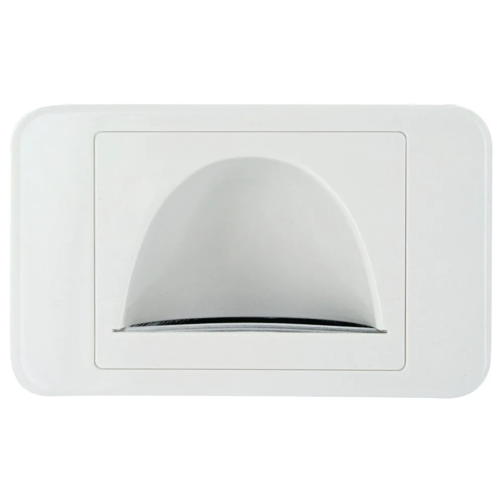 Sikat Dinding Piring Plastik Sikat Kabel Wall Plate Port Memasukkan Cover Outlet Mount Multimedia Panel Tunggal Dua Port