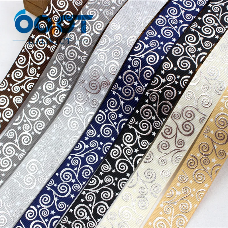 16130214 ,  22MM totem hot silver Printed grosgrain ribbon, DIY handmadeHair accessories Material wedding