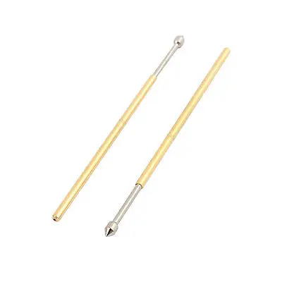 100pcs PL75-E2 1.0mm Dia 33.3mm Length Metal Spring Pressure Test Probe Needle