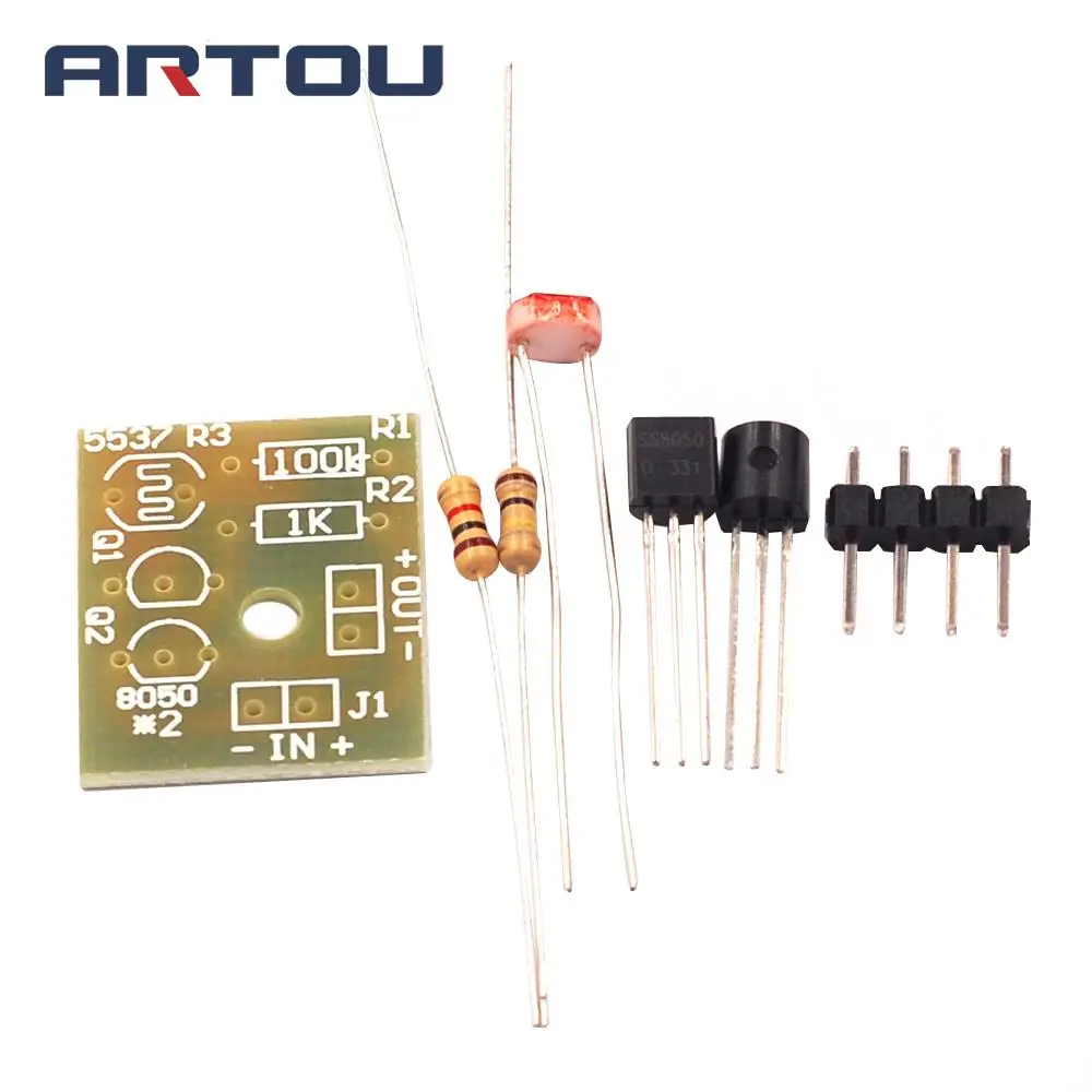 DIY Kit Light Control Sensor Switch Suite Photosensitive Induction Switch Kits DIY Electronic Trainning Integrated Circuit Suite