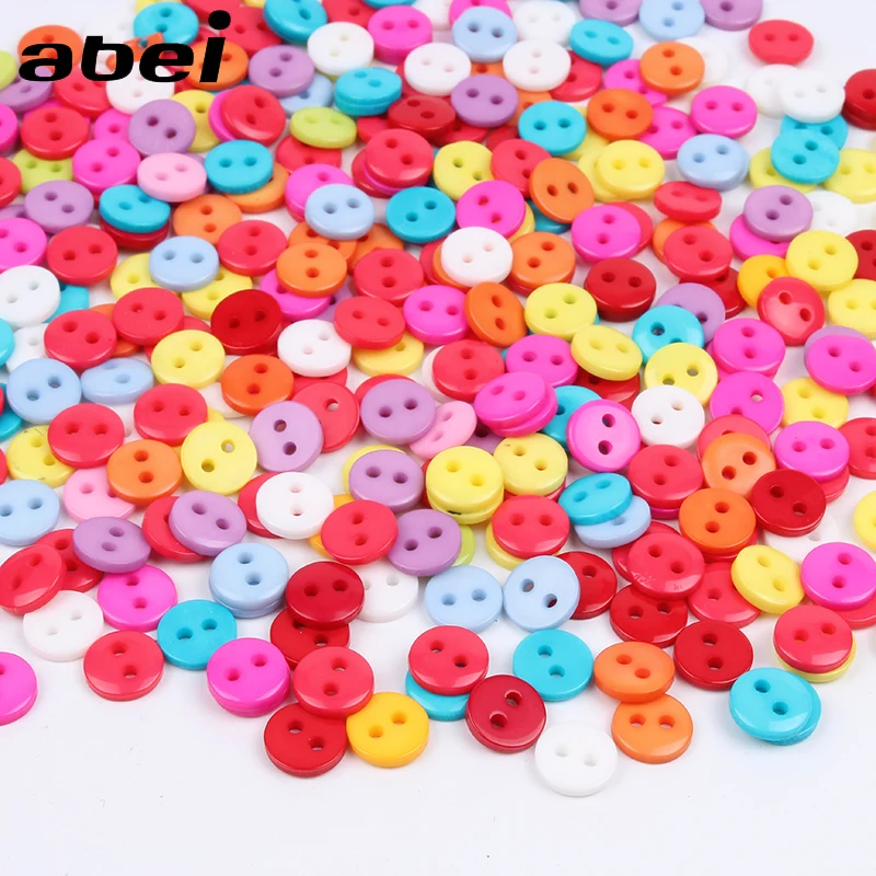 100pcs 9mm Mini Resin Button Assorted Plastic Round Buttons Sewing Tools DIY Apparel Home Sewing buttons Handmade Craft Project