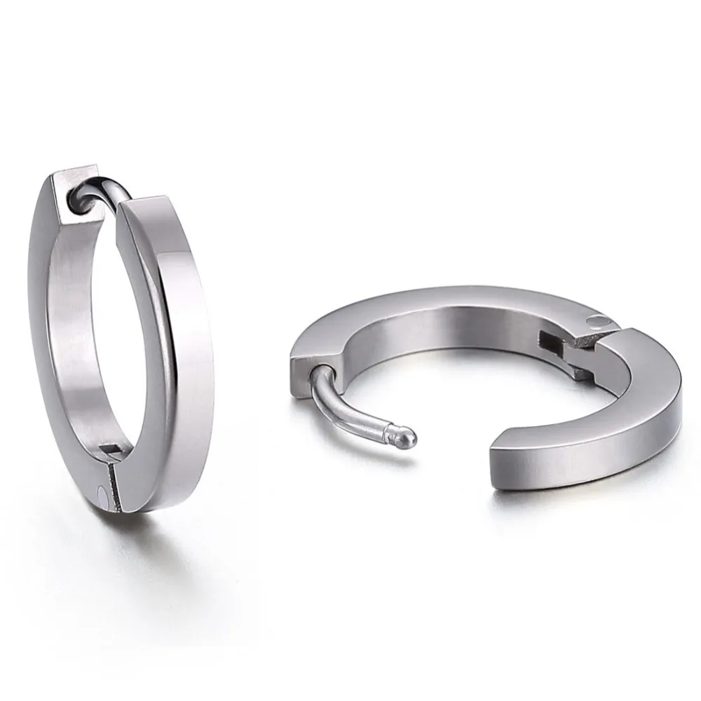 

Hot Sale in Spain UK Big Sale Pure Titanium Hoop Earrings for Sensitive Ear Men Women Anti Allergy Healthy Body Piercing Jewelry