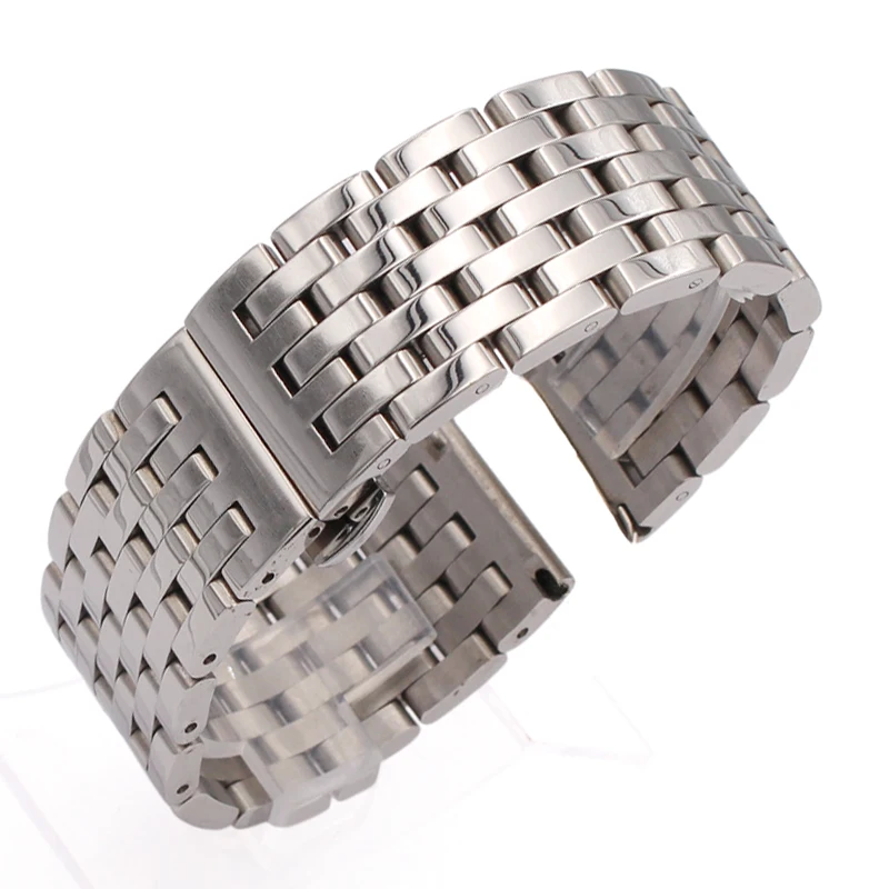 20mm 22mm Stainless Steel Watch Band Bracelet New High Quality Womens Men Metal Polished Strap Watchbands Accessories