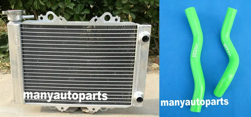 

Алюминиевый радиатор и зеленый шланг для Kawasaki KFX450 KFX450R KFX 450 R 2008-2014 09 10 11 12 13 14