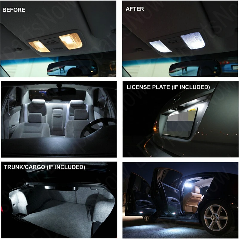 Led interior lights For pontiac vibe 2003-2008  11pc Led Lights For Cars lighting kit automotive bulbs Canbus