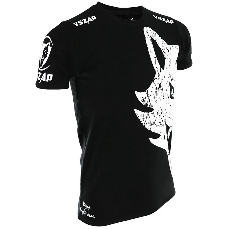 Vzap-klasyczna koszulka MMA, Rashguard Muay Thai, walcząca gigantyczna bawełniana koszulka