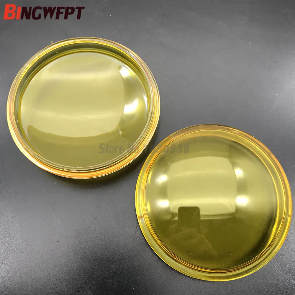 2pcs/lot Round Diameter 90mm Fog Light yellow Anti-fog Glass Tempered Glass For Mitsubishi L200 Outlander Pajero Colt Triton ASX