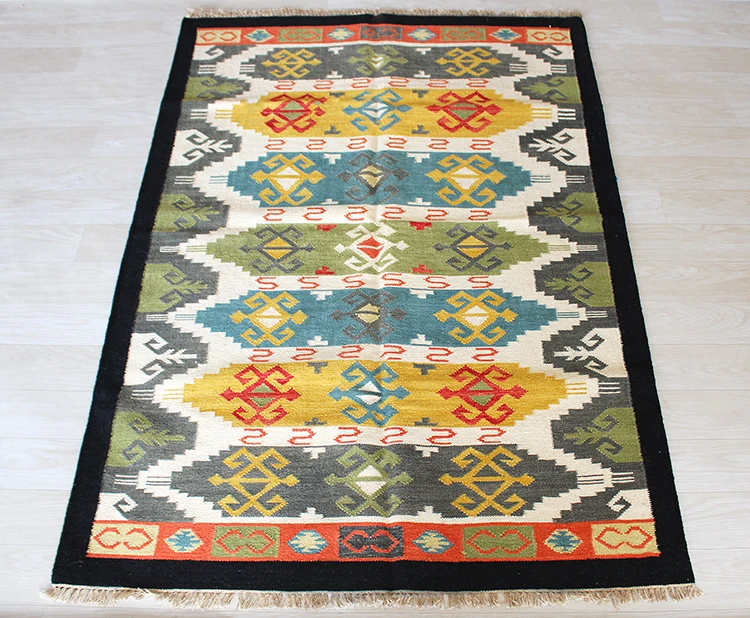 India Kilrim Kilim Nation Wind Wool Manual Weave Continuous System Rural A Living Room Tea Table Carpetgc193kilyg40