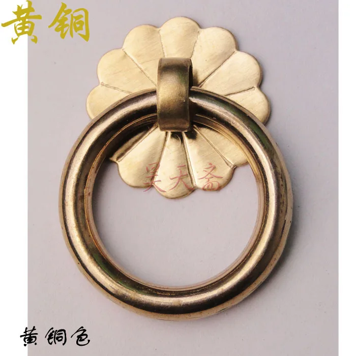 

[Haotian vegetarian] antique Chinese classical clasp copper door handle drawer handle HTE-183