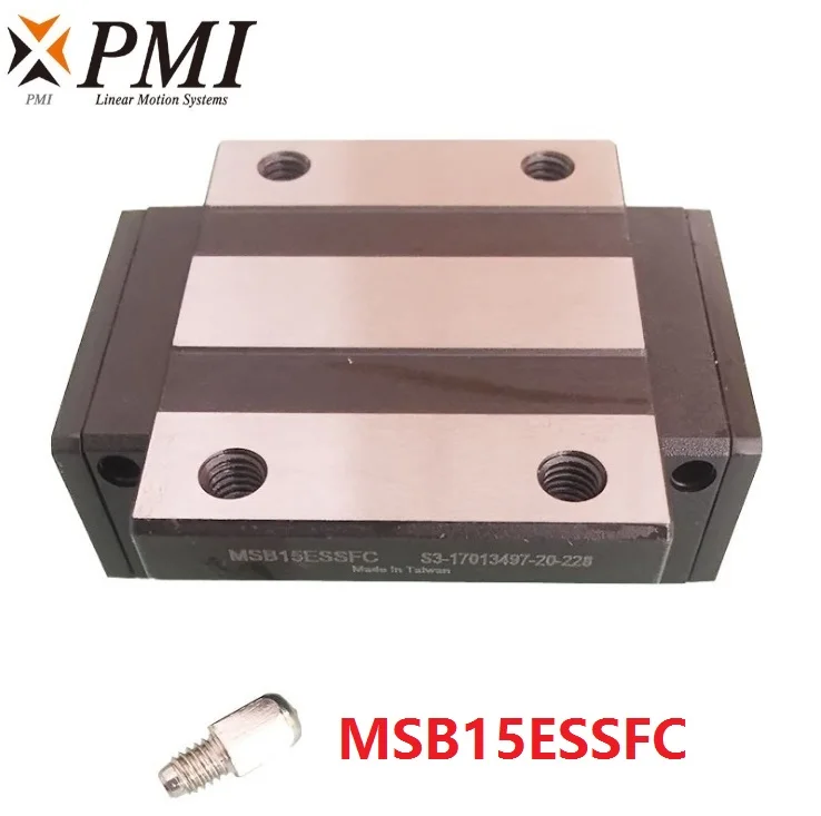 

4pcs Original Taiwan PMI MSB15E-N MSB15ESSFC N linear guideway slide block Carriage for CO2 laser machine CNC router MSB15E