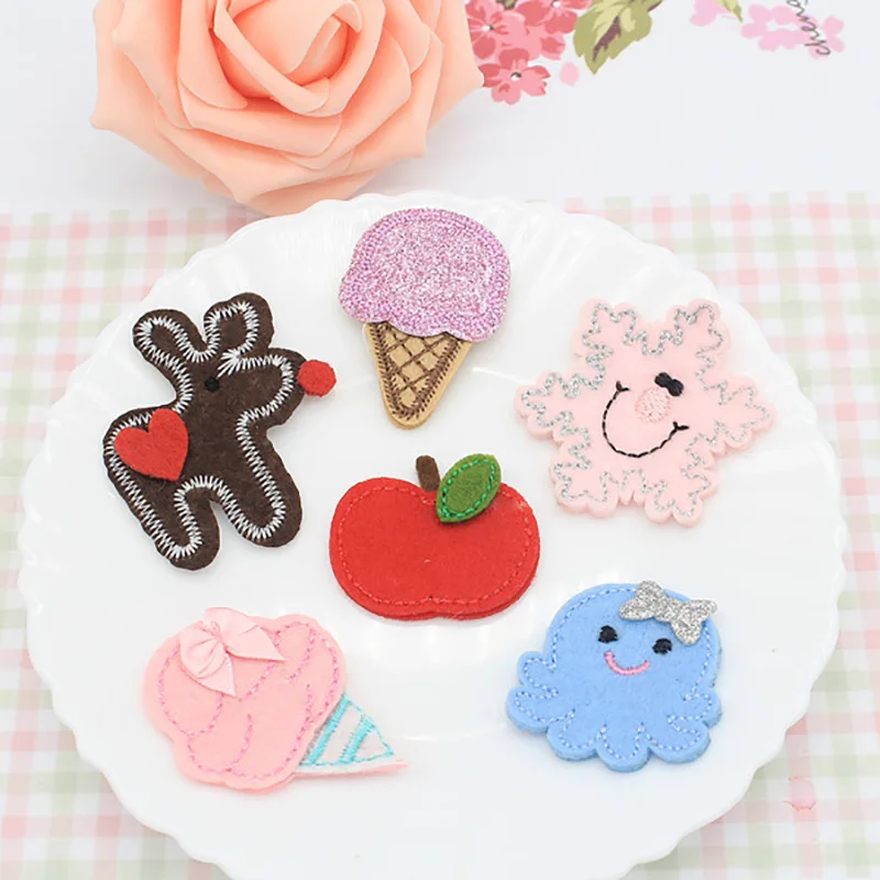 

DIY Iron-on Patches for Children's Hair Clips, Beautiful Clothes and Shoes, Ice Cream, Star15 PCs/Lot