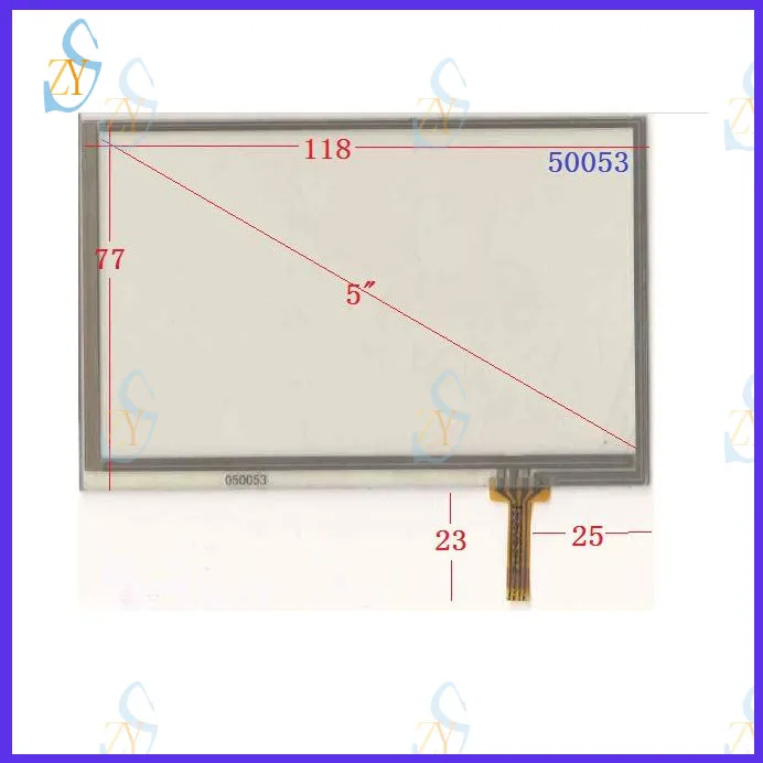 ZhiYuSun 5PCS/Lot  5 Inch Touch Screen compatible 050053 for GPS CARS 118mm*77mm  for bables for Car viedo  118*77