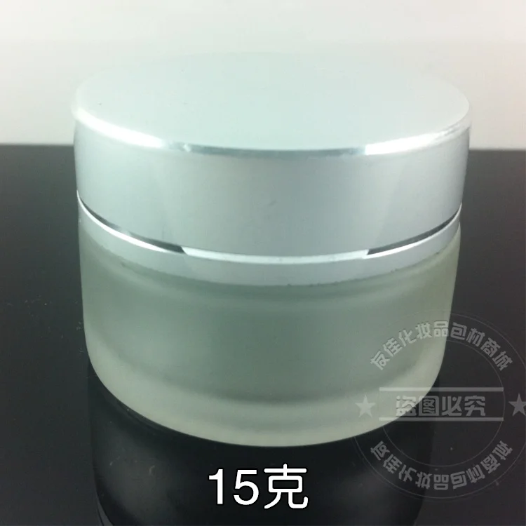 

50pieces wholesale 15g clear frosted glass cosmetic jar,glass jar or cream container,glass 15 g eye cream jar