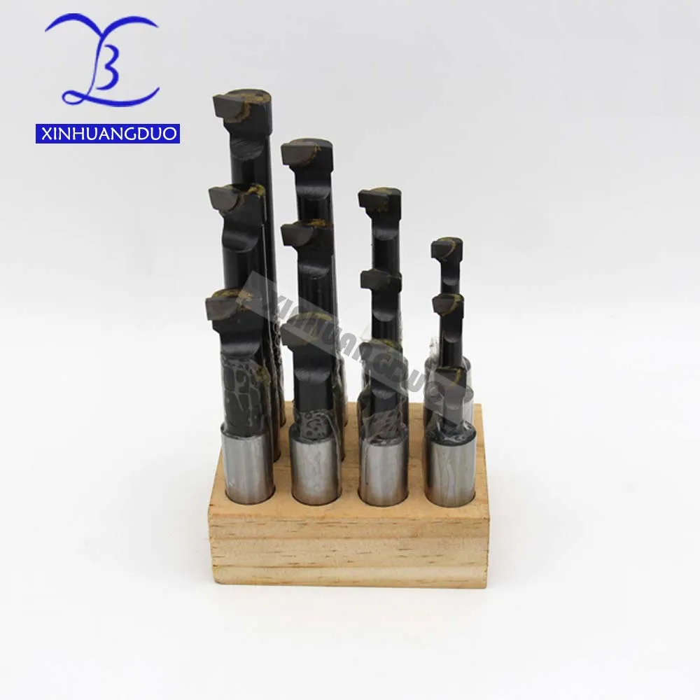 12 Pcs Tahan Lama Paduan Keras Batang Membosankan Bar Set Karbida Tip Bar 18 Mm untuk 3 Inch 75 Mm Membosankan kepala F1-18 untuk Bubut Penggilingan Mayitr