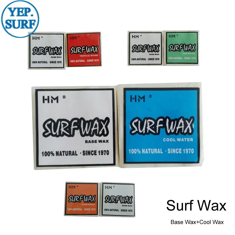 SUP Board Surfboard Wax Surf Wax Favorable Combo Base Wax+Tropical/Warm/Cool/Cold Water Wax Beach Accessories