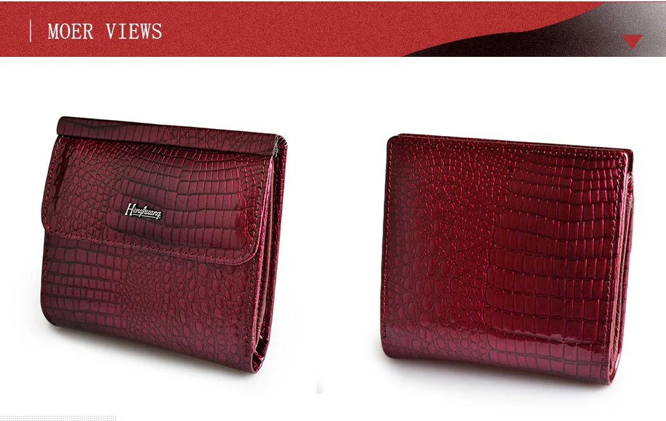 HH Echtem Leder frauen Brieftasche Mini Brieftaschen Frauen Kurze Kupplung Luxus Weibliche Geldbörse der Dame Geldbörsen – Detail 15
