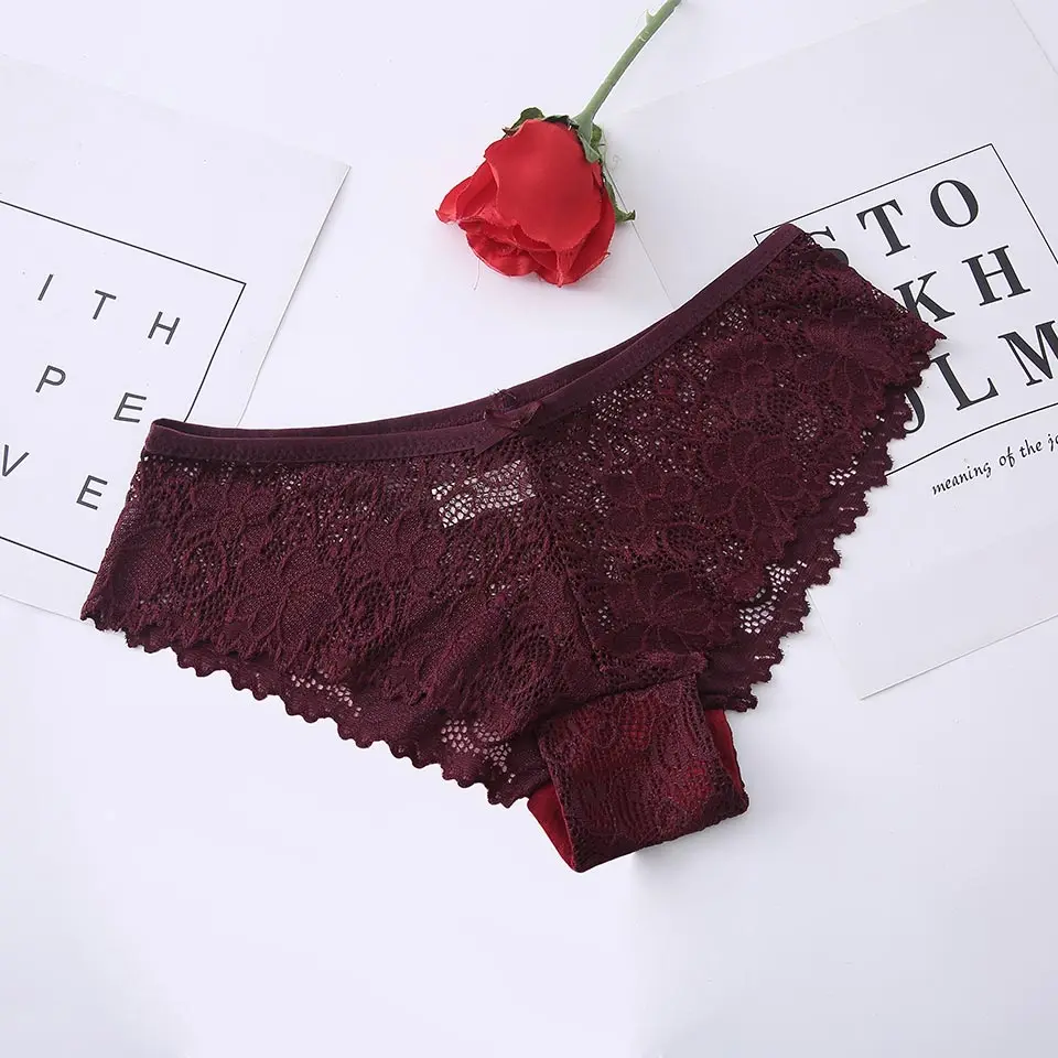 Sexy Lace Panties For Women Underwear Fashion Cozy Lingerie Breath-able Briefs Cotton low-Rise Panties Female Underwear Lady New