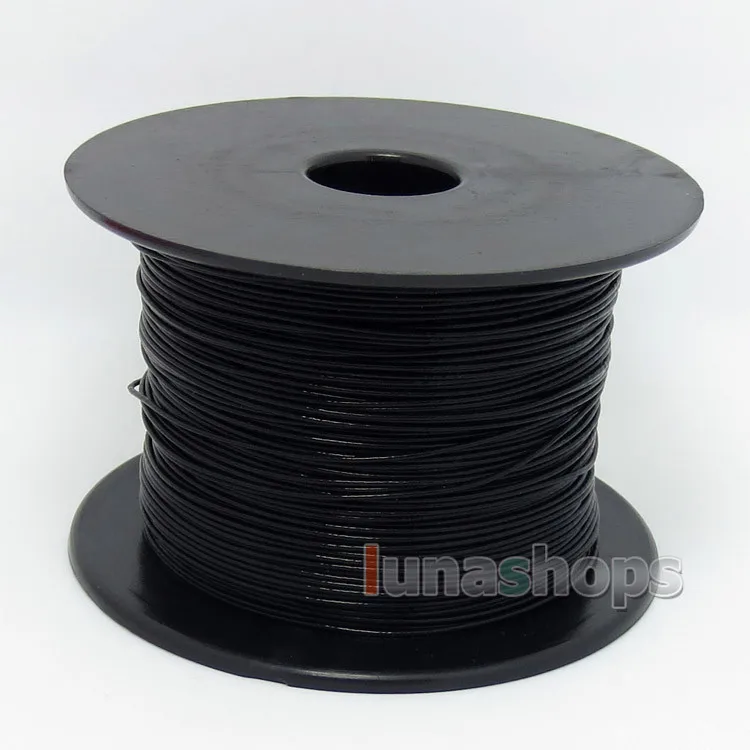 LN004499 Black 100m 24AWG 99.9% Acrolink Pure 7N OCC Signal  Wire Cable 30/0.1mm2 Dia:0.88mm For DIY