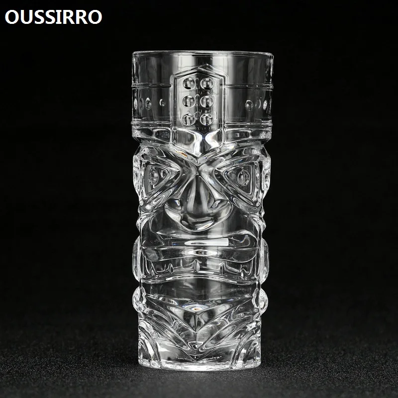 Creative Shaman Totem Face Mugs Bar Glass 420ml Wine Glasses Whiskey Cup Beer Cup  Juice Cup Thicken Lead-free Glass