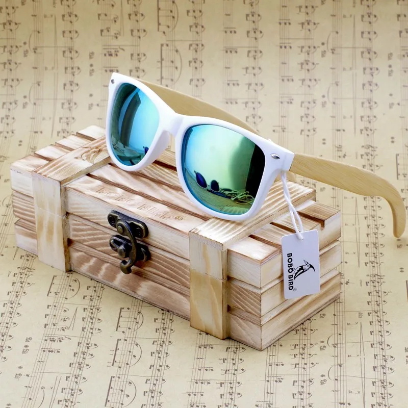 

BOBO BIRD Bamboo Sunglasses Women Polarized Sun Glasses Man Mirror gafas de sol with Wooden Gift Box CG007 Dropshipping OEM