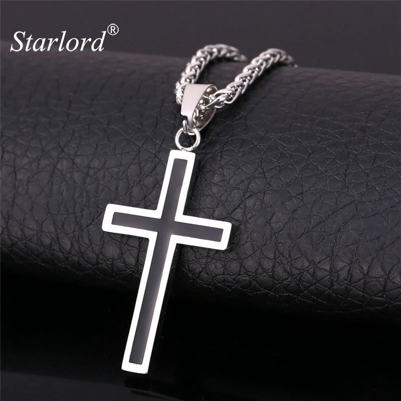 Starlord Cross Necklace & Pendant Christian Jewelry Wholesale 316L Stainless Steel Gold Personalized Cross Necklace Men GP952