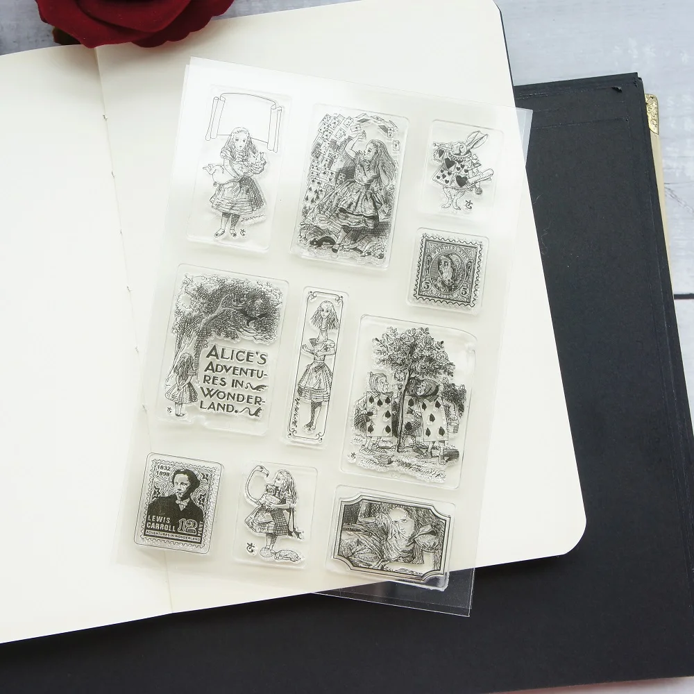 fairy tale Alice story design clear transparent stamp silicone stamps as scrapbooking decoration DIY card paper gift use