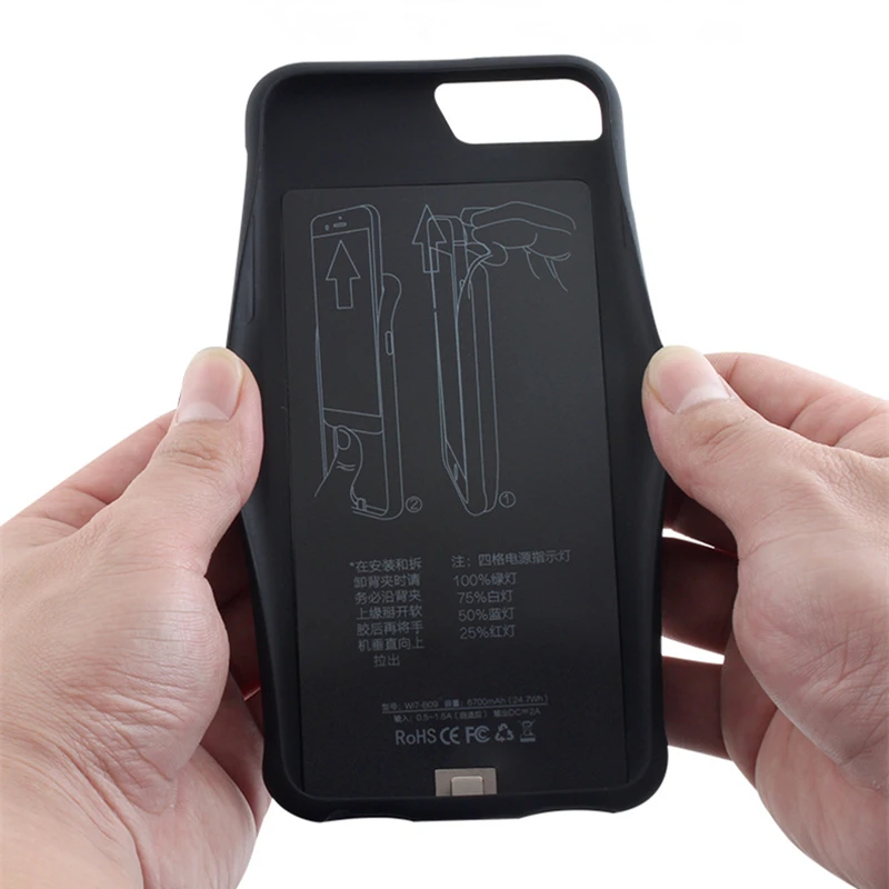 External Power Bank Charging Cover Power Case For iPhone 6s 6 7 8 Portable Battery Charger Cases For iPhone SE 2020 Battery Case