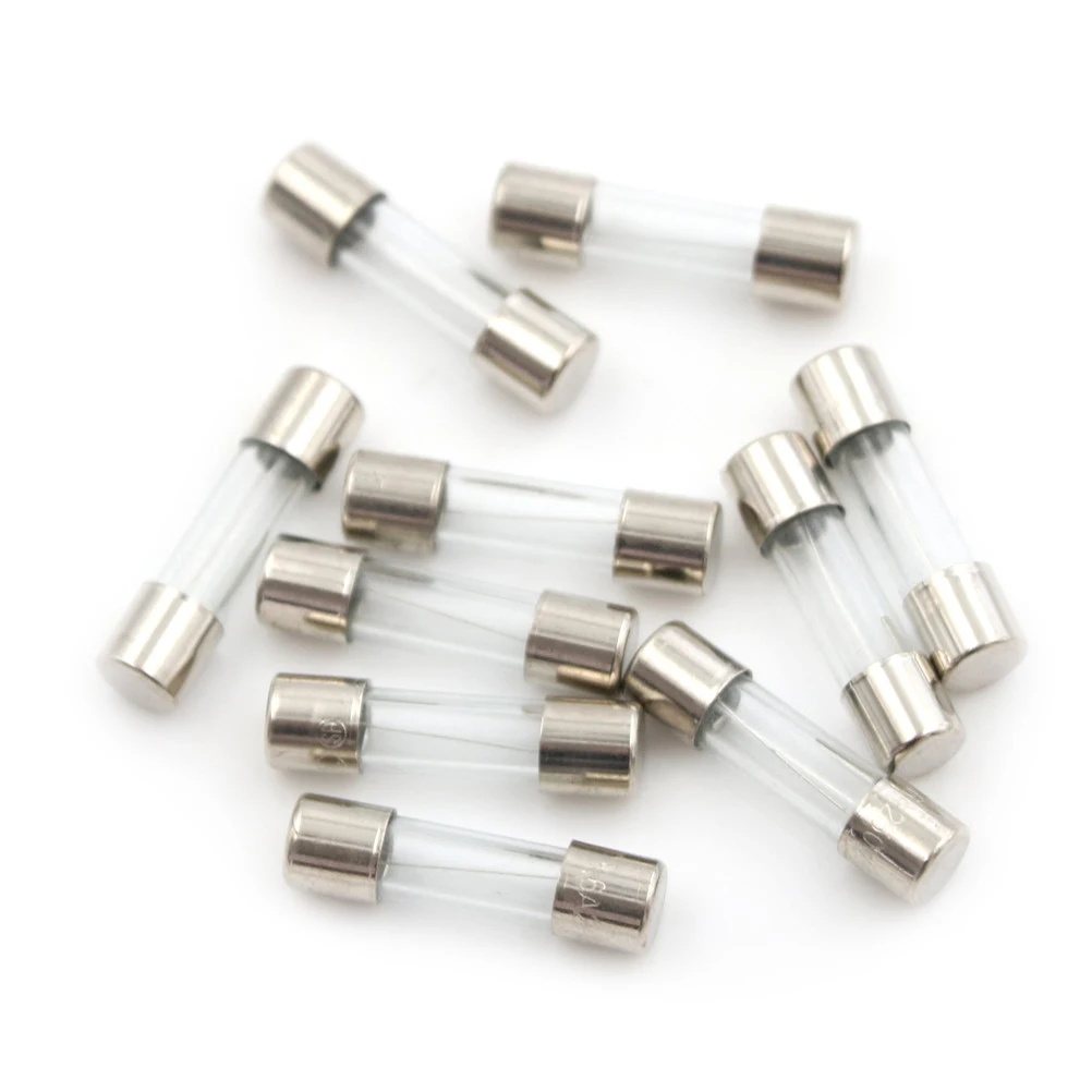 10pcs 5mm x 20mm 1.6A T1.6A 250V Slow Blow 1.6Amps Glass Tube Fuse