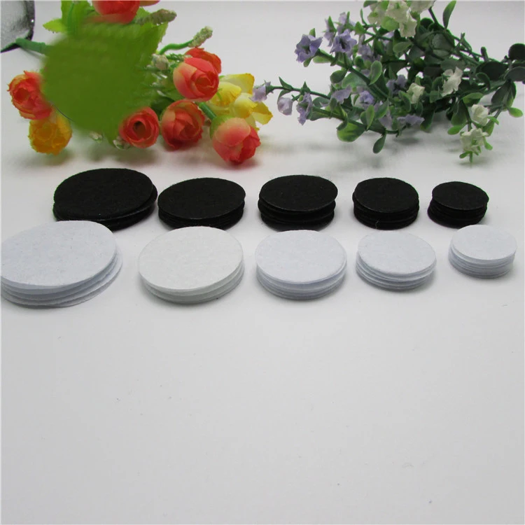 200 PCS DIY 2CM-4CM Round ellipse Felt circle fabric pads accessory patches Non-woven sew felt pads fabric flower accessories