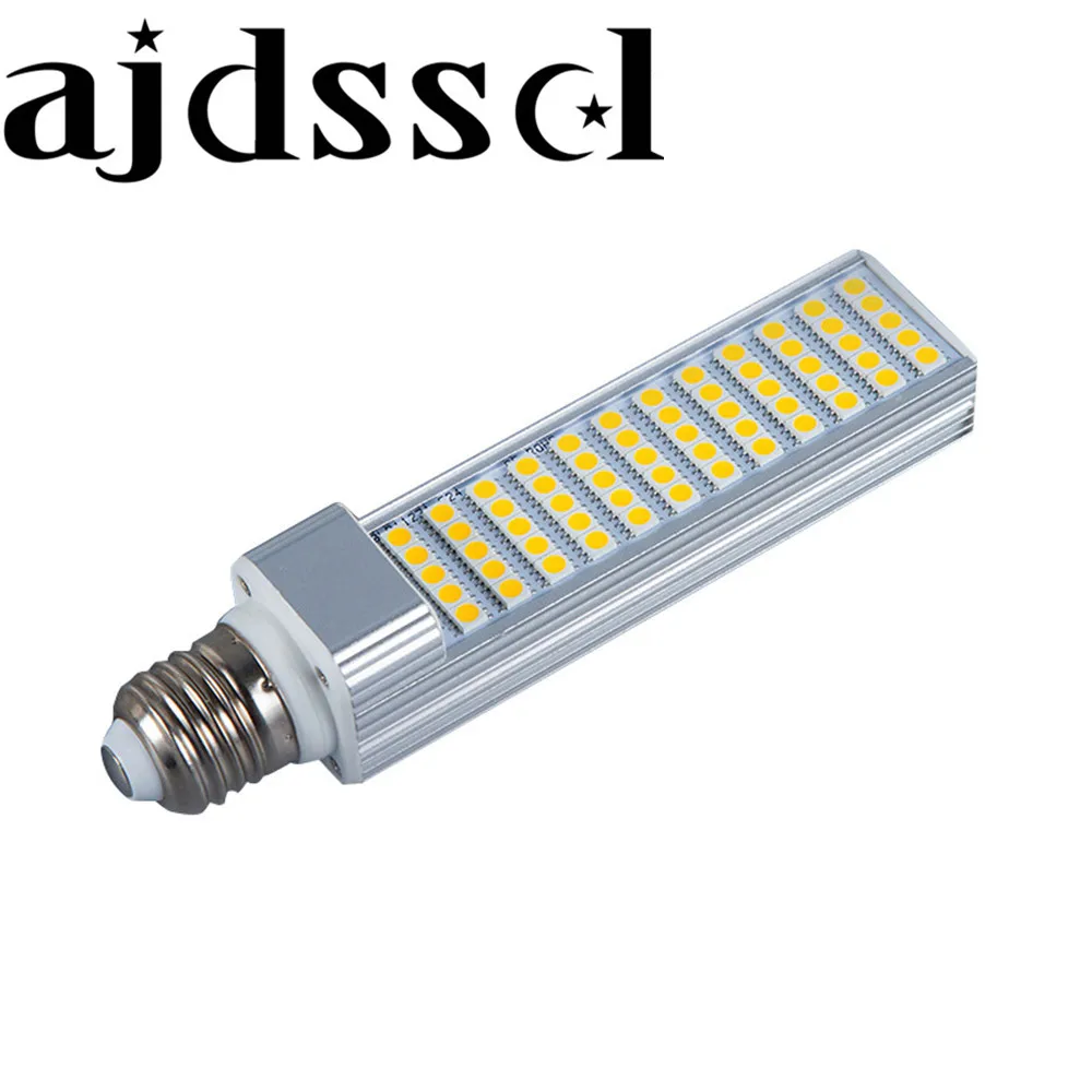 Lâmpada de milho LED, Spotlight Plug Horizontal, 5W, 7W, 9W, 11W, 13W, 15W, E27, G24, 5050, SMD, 180 graus, AC85, 265V
