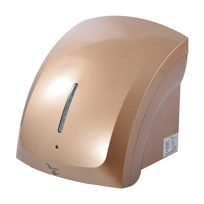 A904 Fully Automatic Induction Hotel Home Bathroom Hand Dryer 1800W power Hot and Cold Hand Drying Machine 220V White/gold