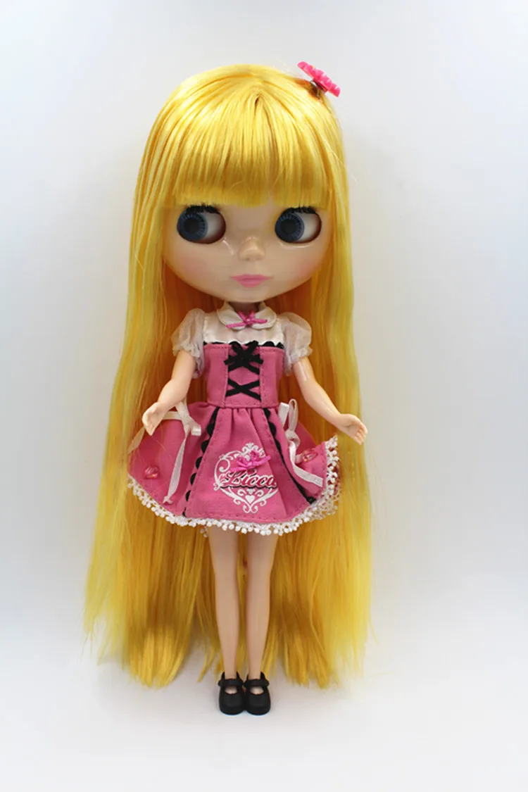 

Blygirl Doll Yellow fringe hair Blyth body Doll Fashion can change makeup