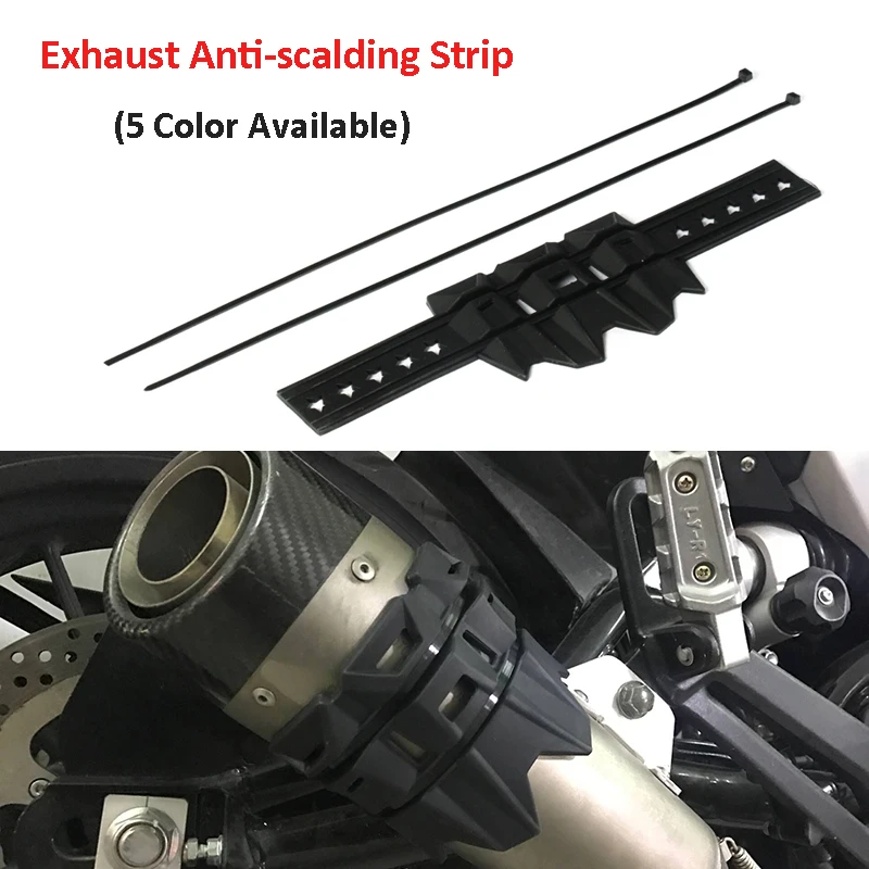 Motorcycle Exhaust Pipe Escape Anti-scalding Strip Protector Shield Cover Heel Guard For Unversal Dirt Bike Scooter