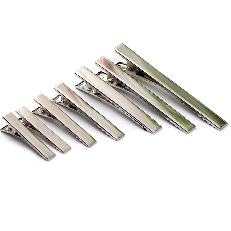 10pcs Metal Clip Crocodile Duckbill Clip With Teeth Alligator Clips For DIY hair clips Jewelry accessories Size 35/45/55/65/75mm