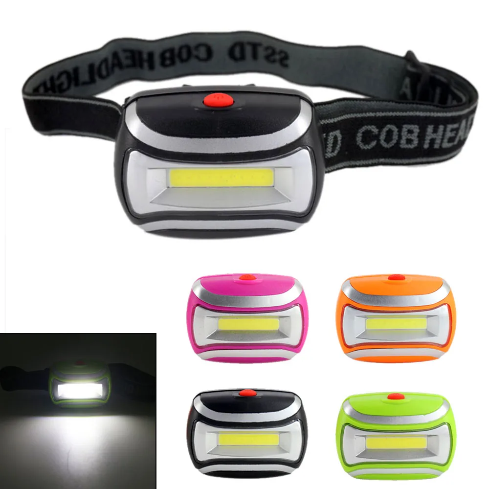 High Quality Mini Plastic 3W 600Lm LED Headlight Headlamp Head Light Lamp Flashlight 3x aaa Torch For Camping Hiking Fishing