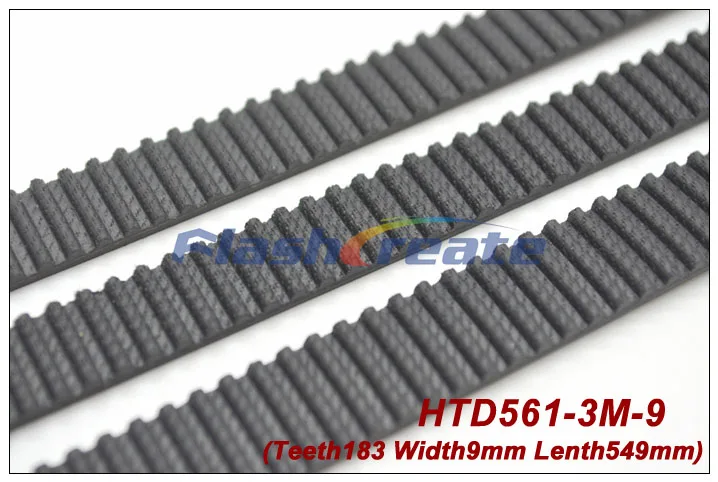 

5pcs HTD3M belt 561 3M 9 length 561mm width 9mm 187 teeth 3M timing belt rubber closed-loop belt 561-3M Free shipping