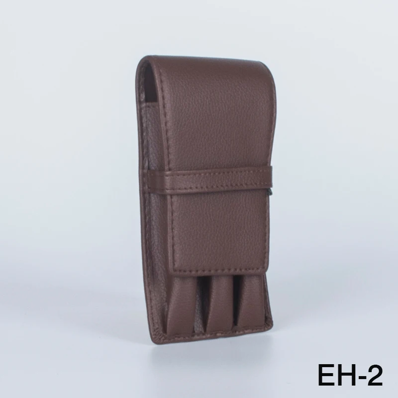 HIGH QUALITY LUXURY brown Lichee pattern  CASE HOLDER FOR 3 PEN