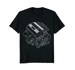 Modern Turbo Race Header 6 Engine Newest  Men'S Fashion Hipster Tees Summer Funny Cotton Tee Shirts