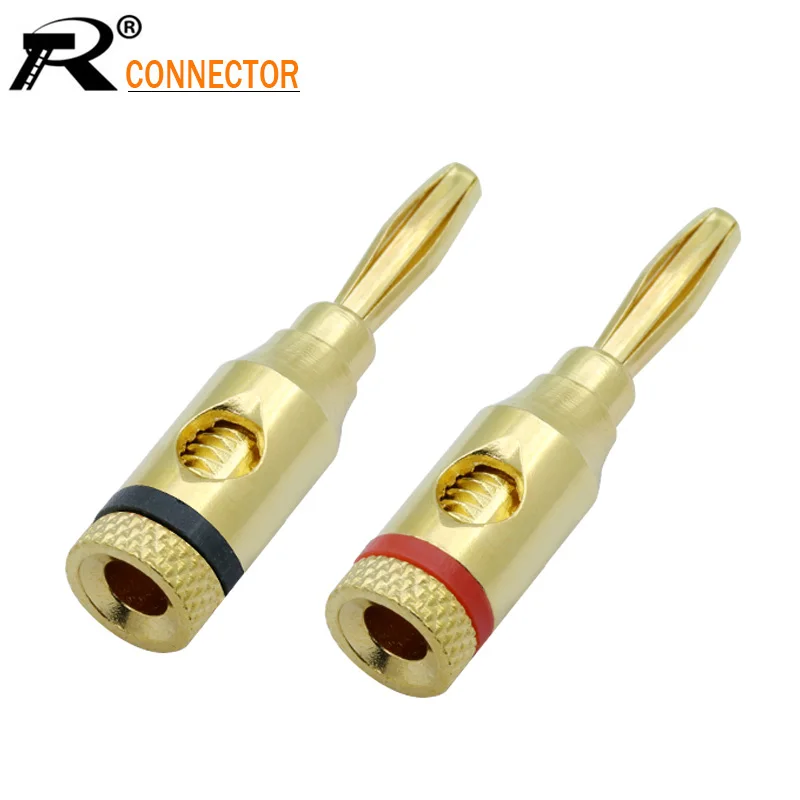 12pcs Banana Plug Connector Corrosion-Resistant Banana Connector for Audio Video Amplifier Speaker Cable Jack