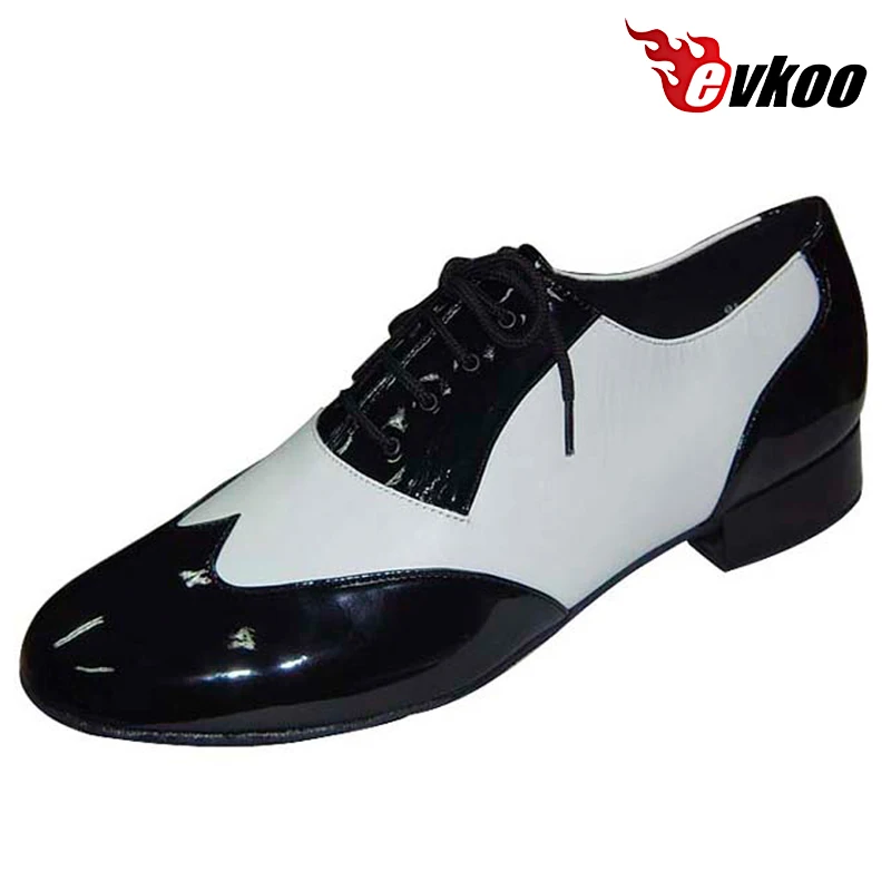 Evkoodance Closed Toe Modern Dance Shoes For Mans 2.5Cm High Quality Genuine Leather Nubuck Latin Salsa Ballroom Men Shoes OEM