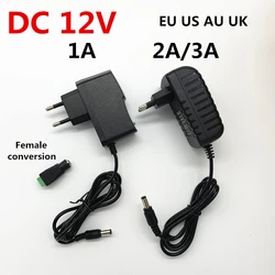 Fuente de alimentación del transformador, adaptador de Controlador LED, cargador convertidor de 12 voltios para tira de luces LED, CA 110V, 220V a cc 12 V, 1A, 2A, 3A