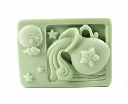 Costellazioni dell'acquario stampo Craft Art Silicone stampo per sapone 3D stampi artigianali stampi per candele fatti a mano fai da te S391