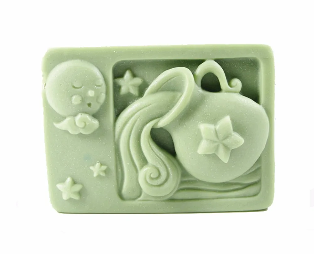 Aquarius constellations Mould Craft Art Silicone 3D Soap Mold Craft Molds DIY Handmade Candle Molds S391