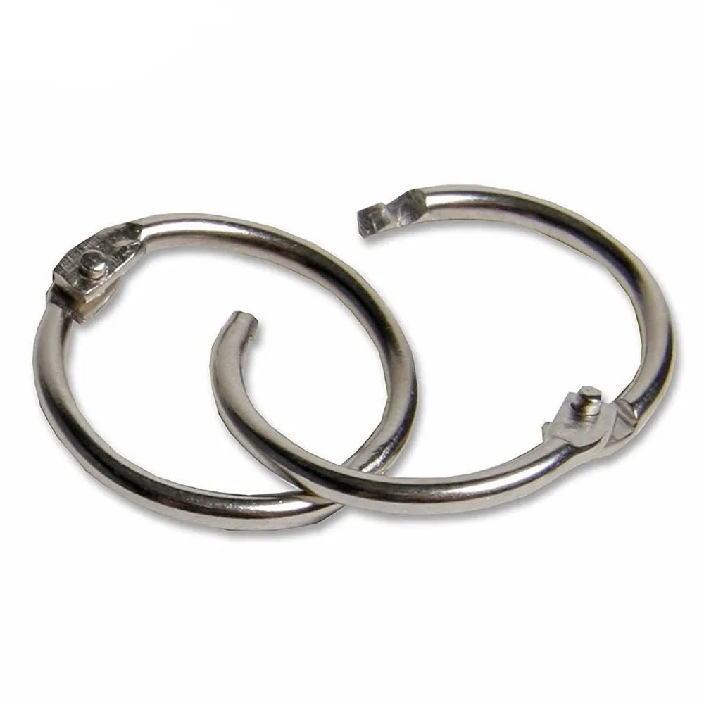 5Pcs 0.75 inches/20mm Loose Leaf Binder Rings, Nickel Plated Book Rings