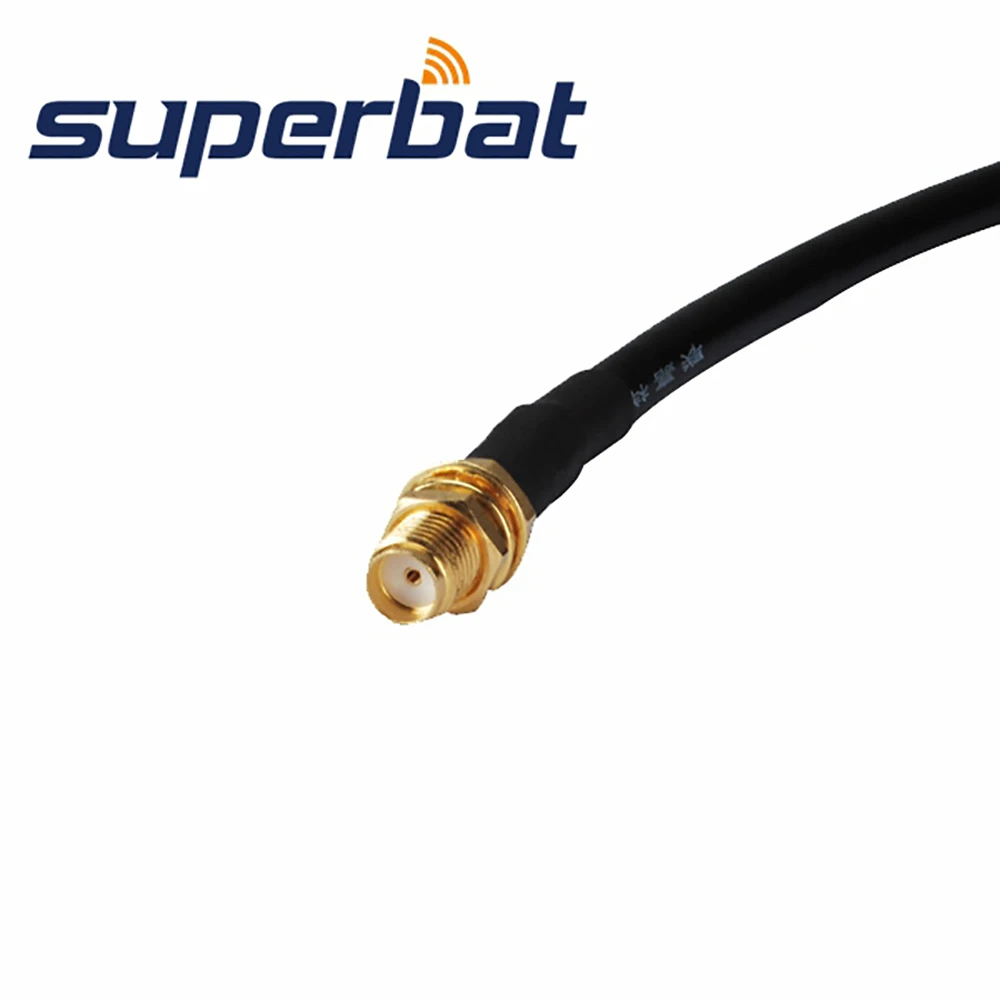 Superbat SMA BulkHead Female to Straight Male Pigtail Cable LMR195 100cm Antenna Feeder Cable Assembly